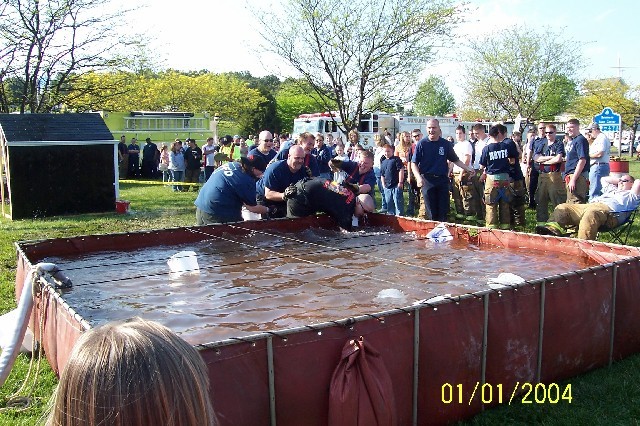 Brendan getting a little wet