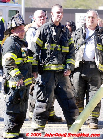 Captain Scully, Firefighter Mattingly, Firefighter Rogers, and Captain Llyod on a fire 2-12-09