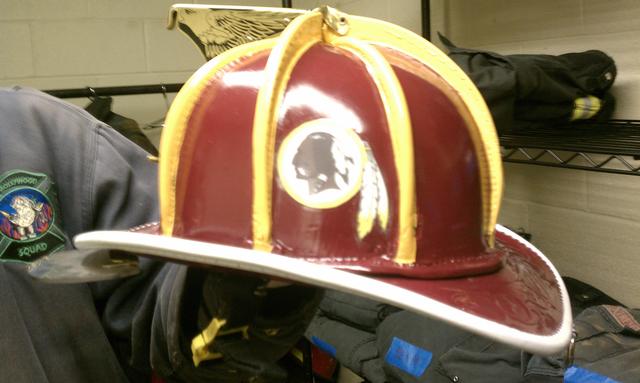 The Fire Chief's New Helmet!! Way to support those skins!!!